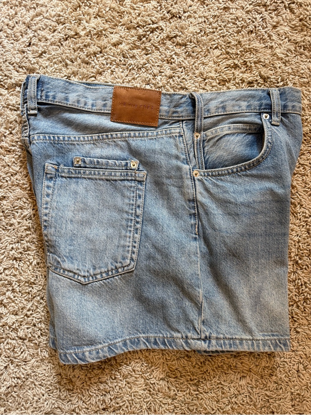 We The Free Light Blue Denim Jean Shorts